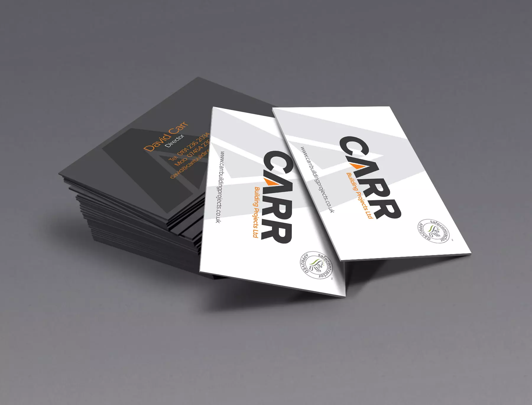 Carr Building Projects business card designs