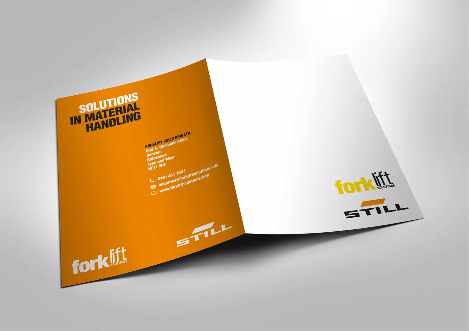 Forklift Solutions brochure designs