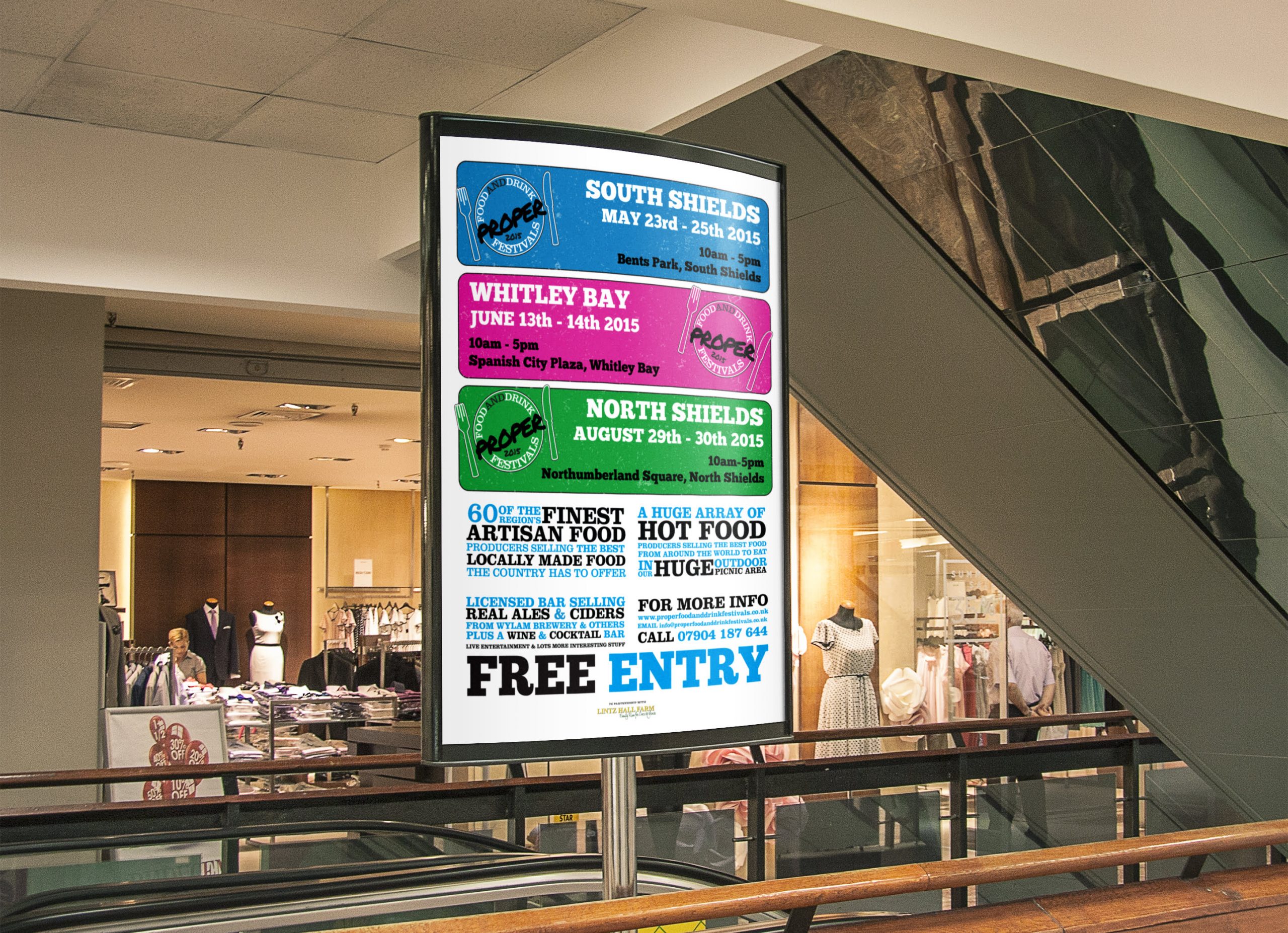 Proper Food & Drinks Festivals poster design