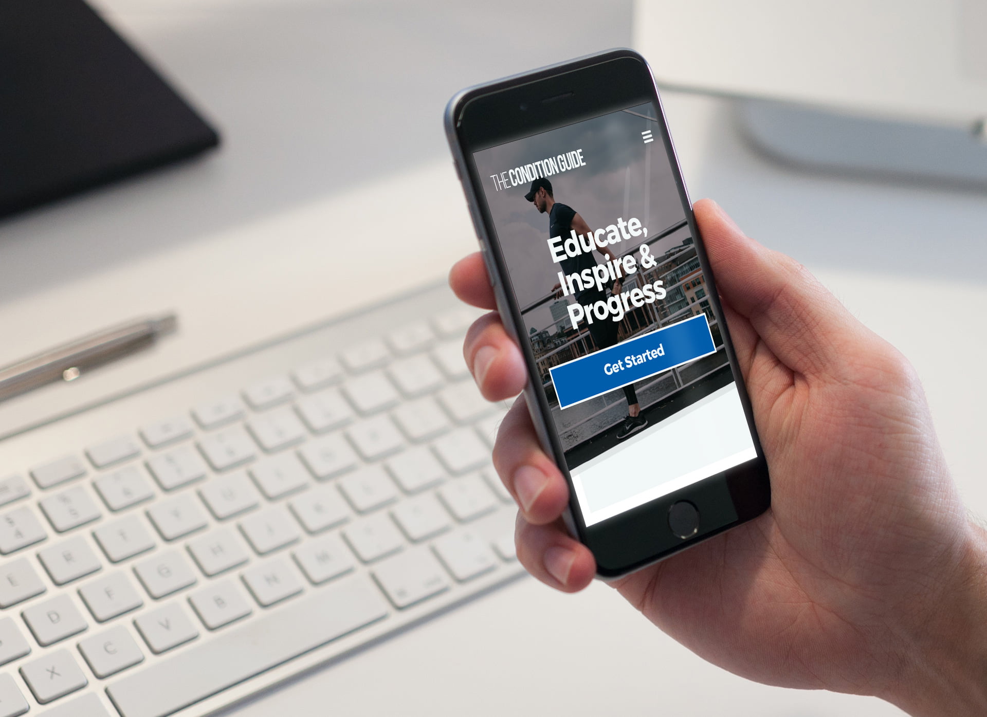The Condition Guide being viewed by person on iPhone